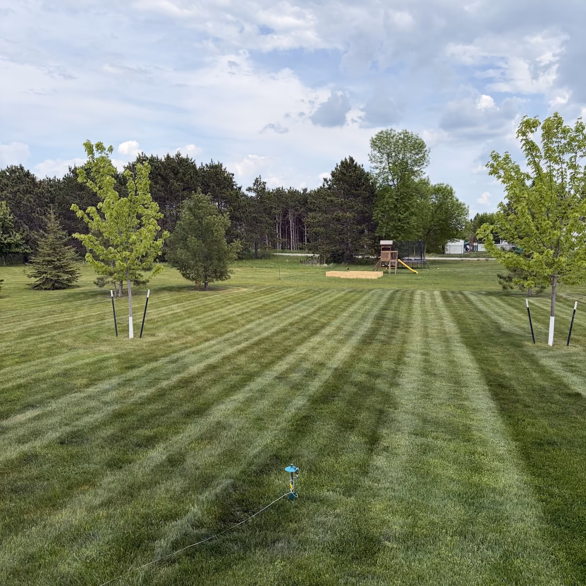 Professional lawn maintenance by Musolf Property Maintenance for a healthy, freshly maintained lawn in Detroit Lakes Minnesota near me