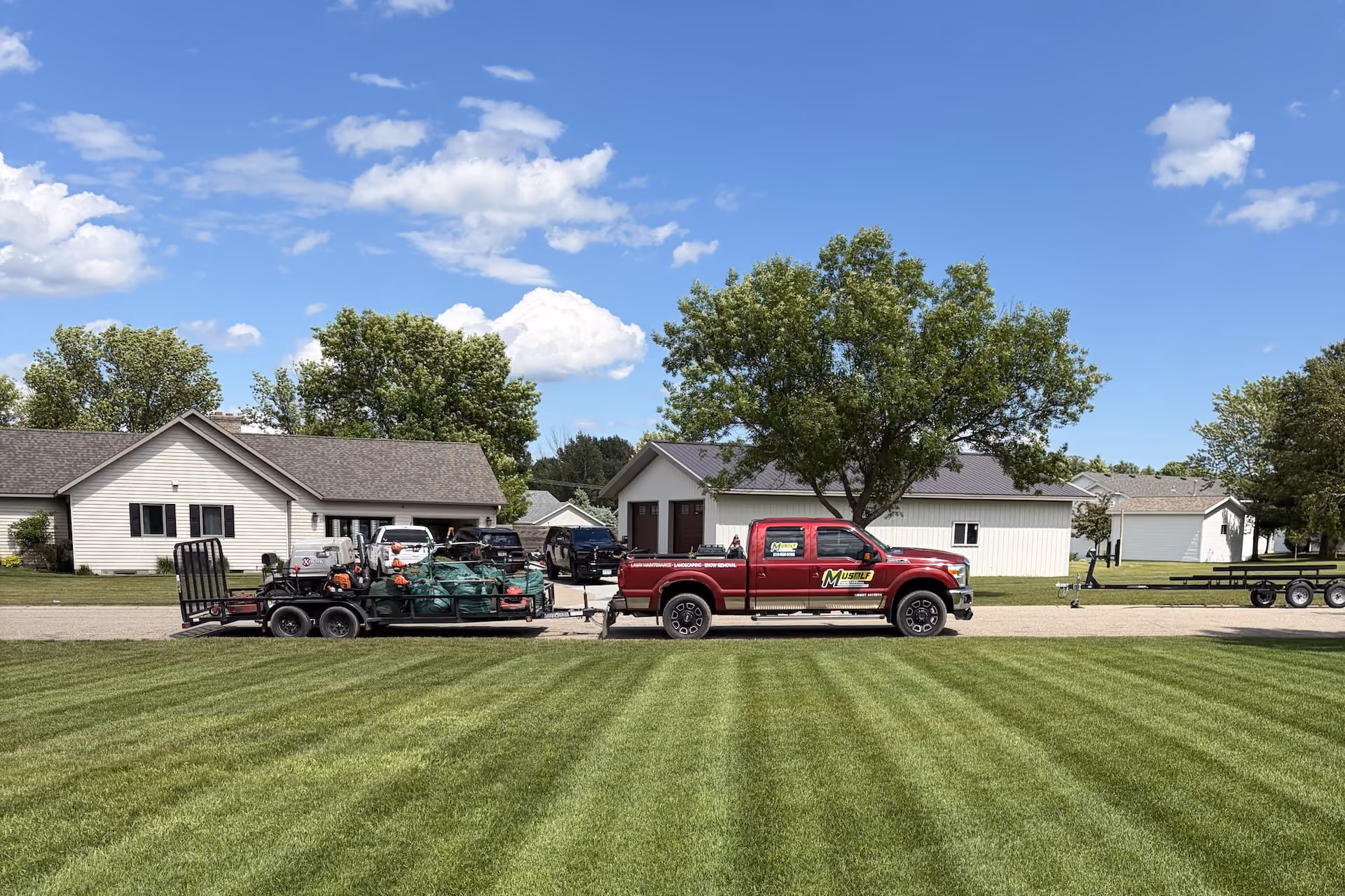 Weekly lawn maintenance by Musolf Property Maintenance keeping lawns clean and healthy in Detroit Lakes Minnesota