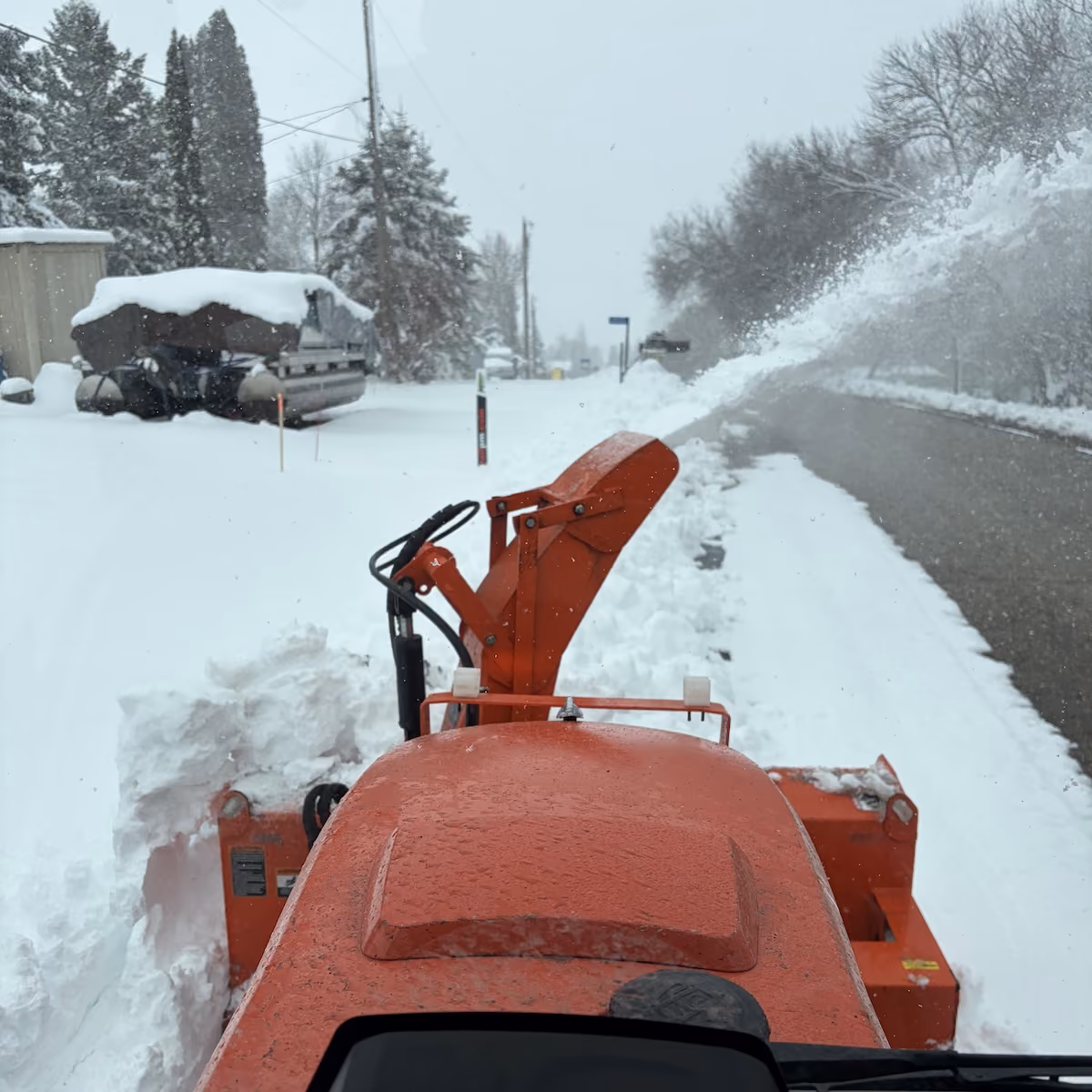 Professional sidewalk snow removal in Lake Park Minnesota