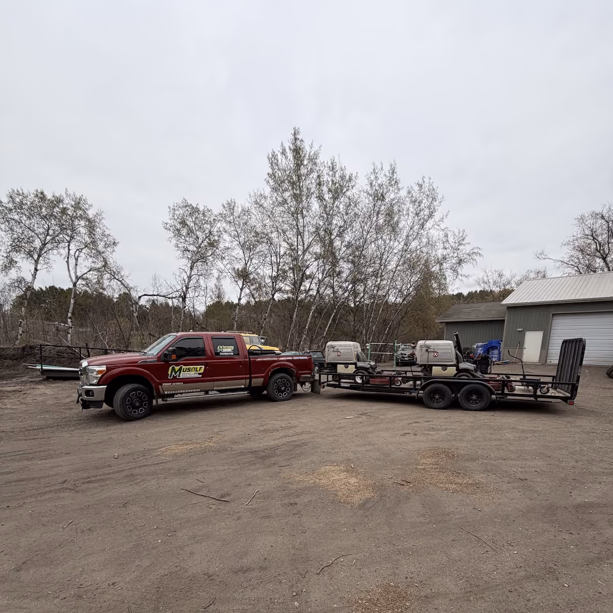 Branded Musolf Property Maintenance work truck serving Becker County Minnesota