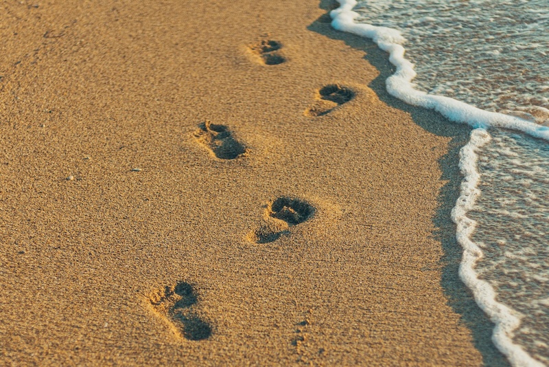 Photo of footprint on the beach