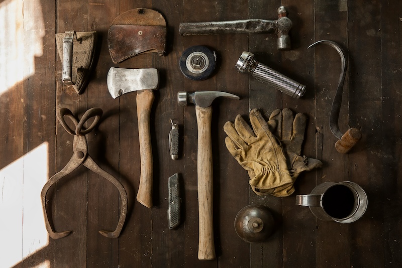 Photo of old workshop tools