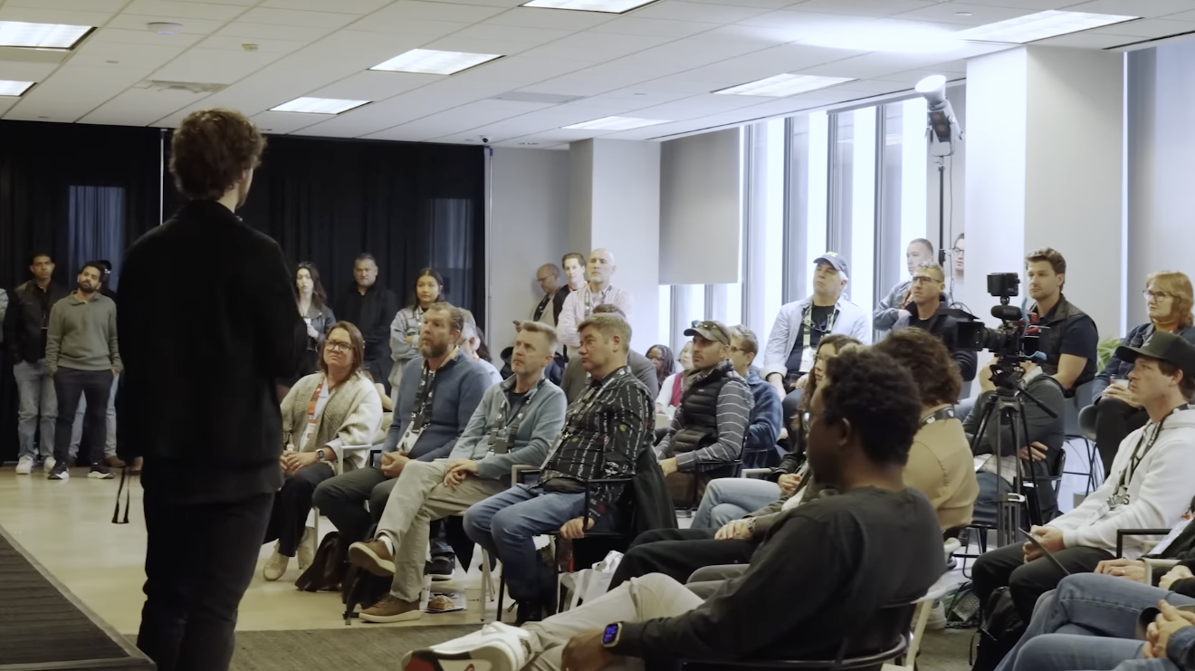 Attendees filling a session room at the Sovereign AI House
