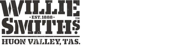 Logo text reading: WILLIE SMITH’S EST. 1888, HUON VALLEY, TAS.