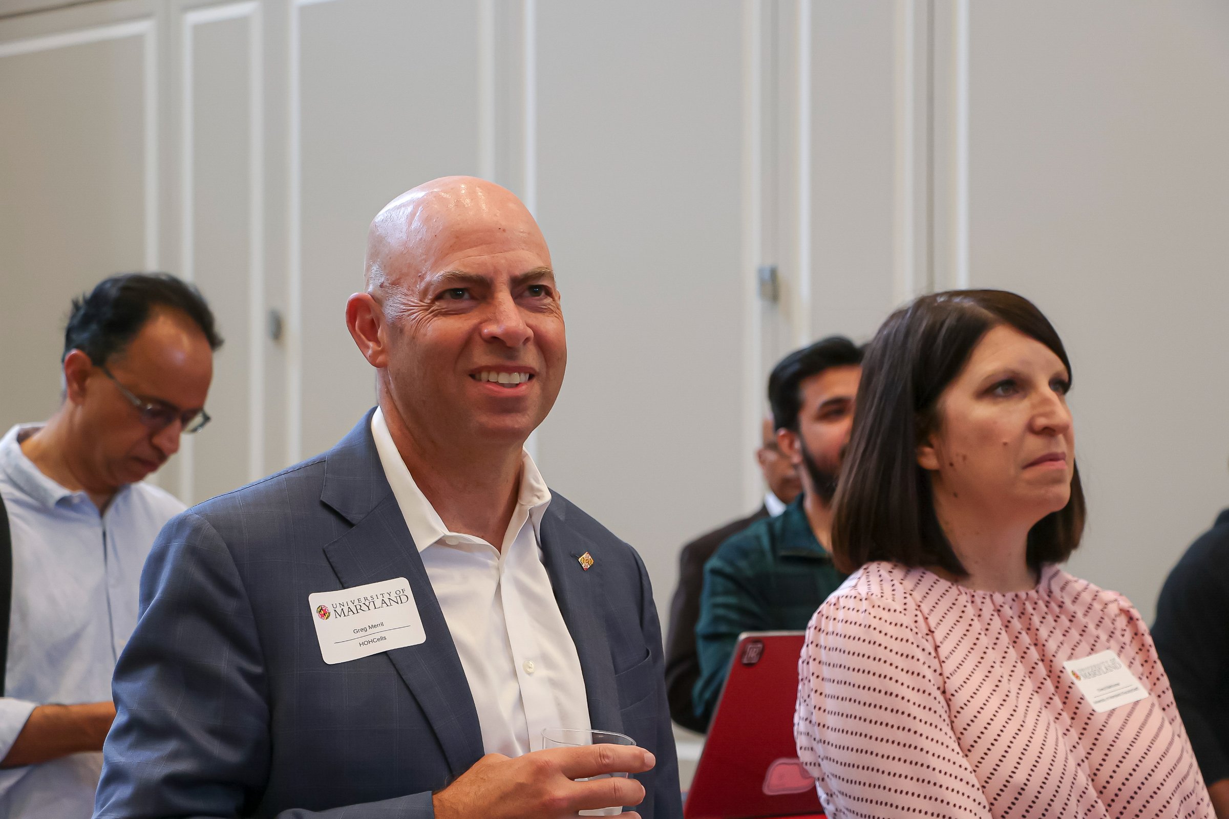 Attendees networking at the UMD Startup Showcase