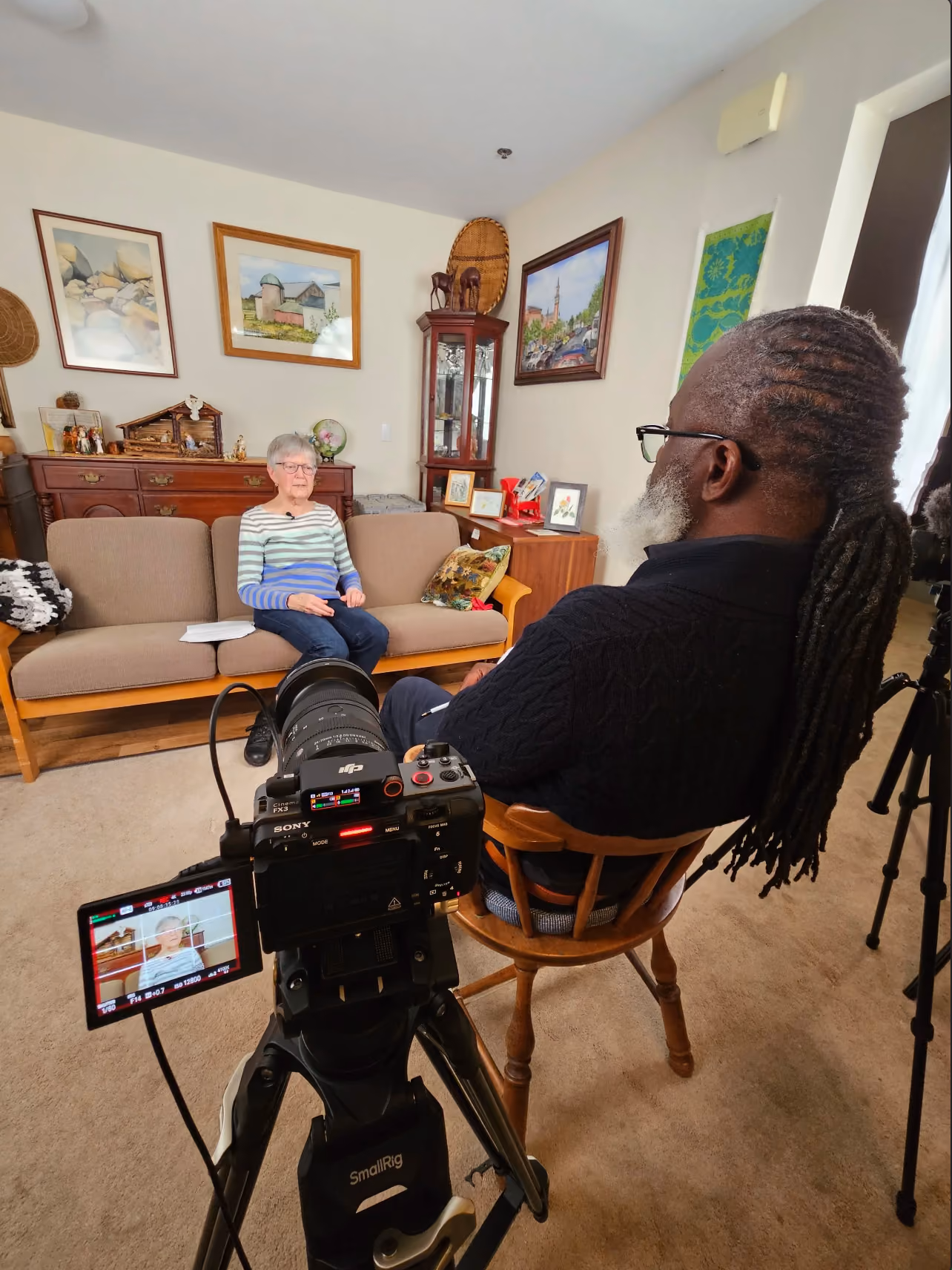 Dr. Igdaliah Jackson interviewing
