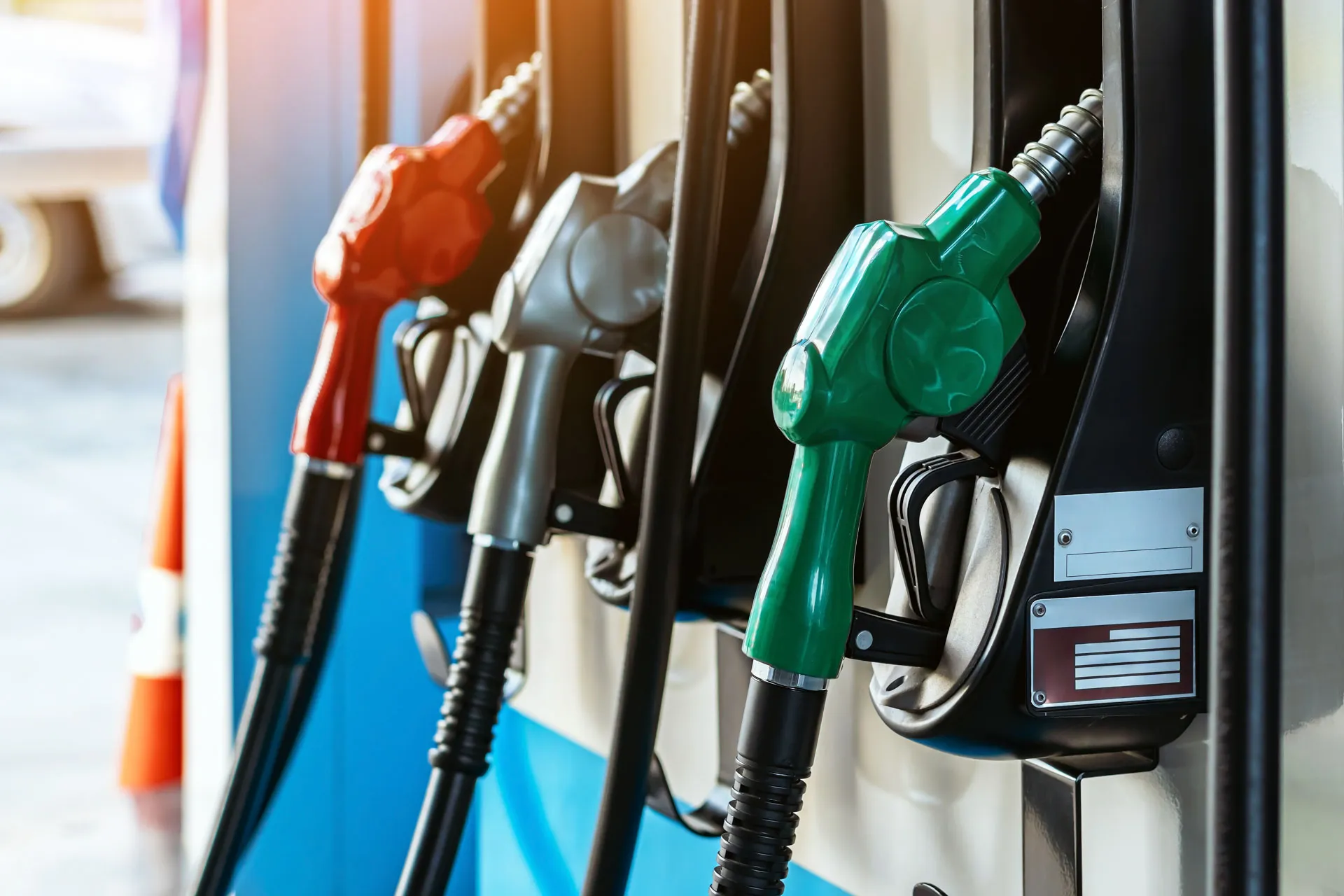 Fuel nozzles on a Sure forecourt