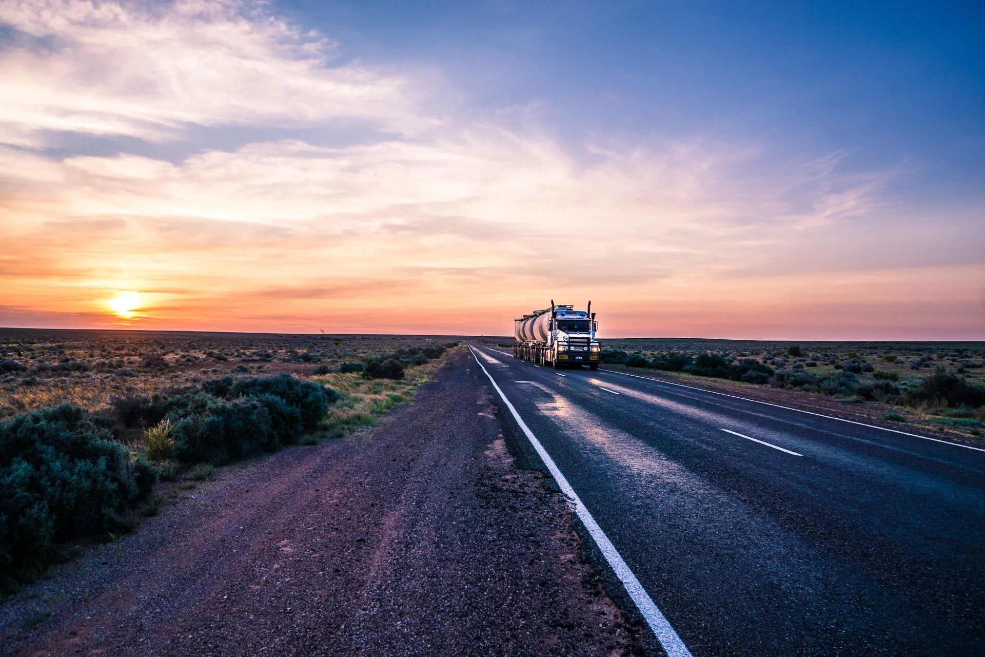 Highway corridor through regional Australia