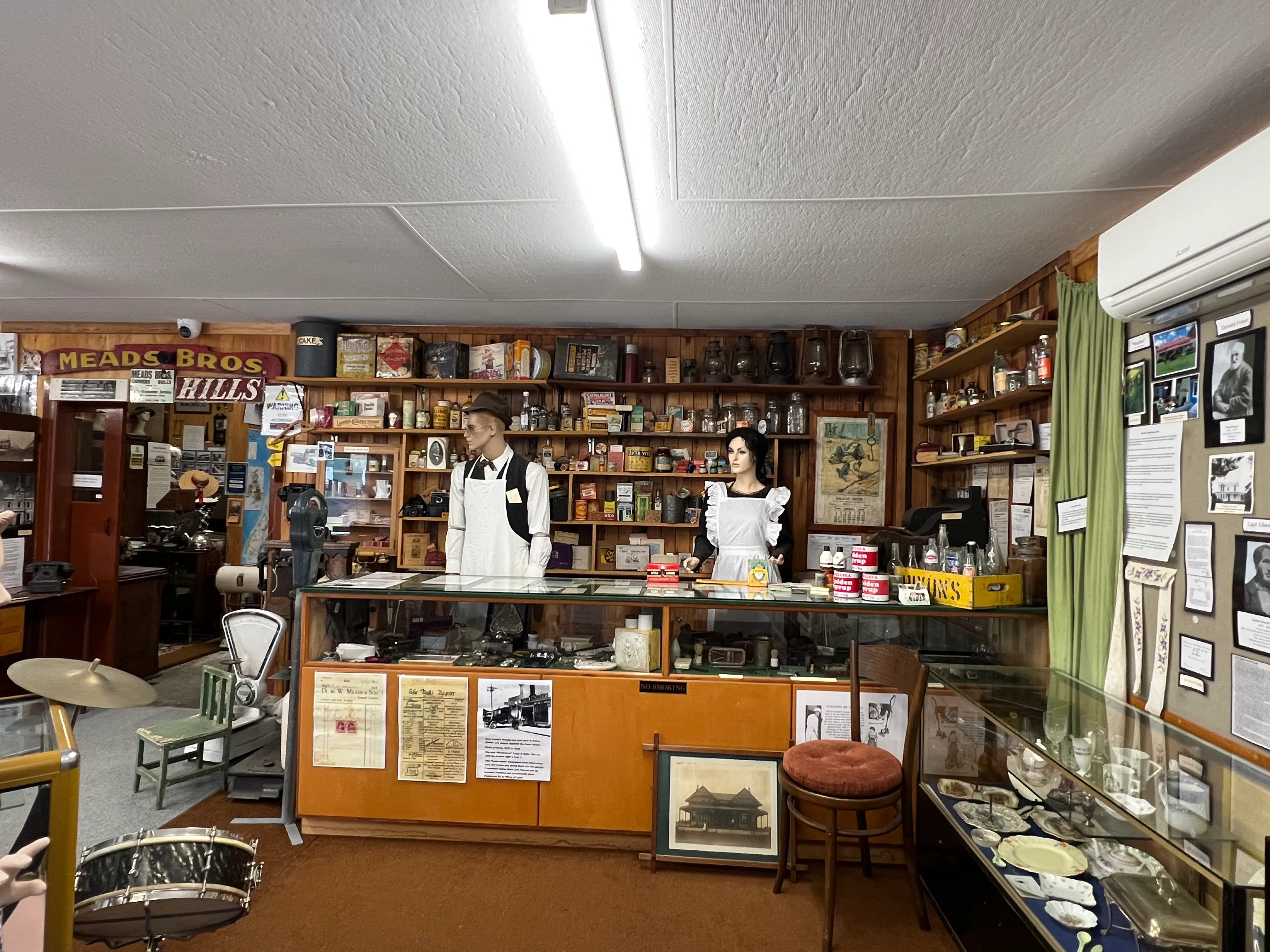 The general store counter display at Bulls Museum