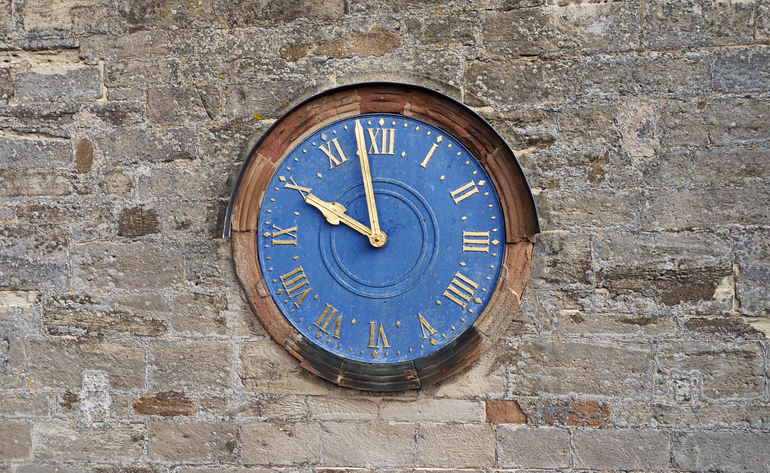 Historic clock on the tower of St Peter’s Church, Grandborough