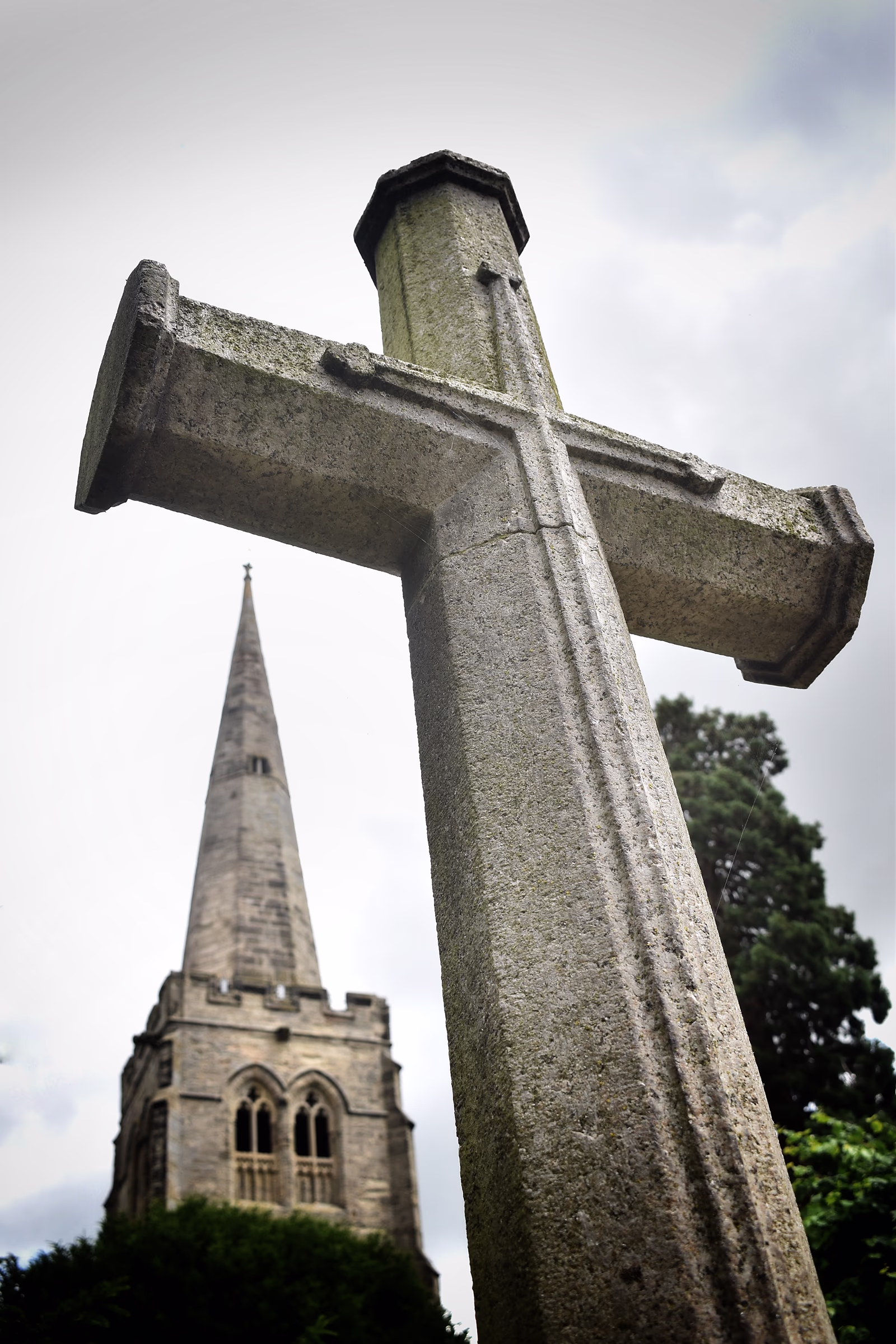 Grandborough War Memorial with St Peter’s Church tower behind