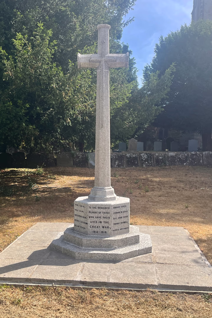 Grandborough War Memorial after cleaning and conservation work