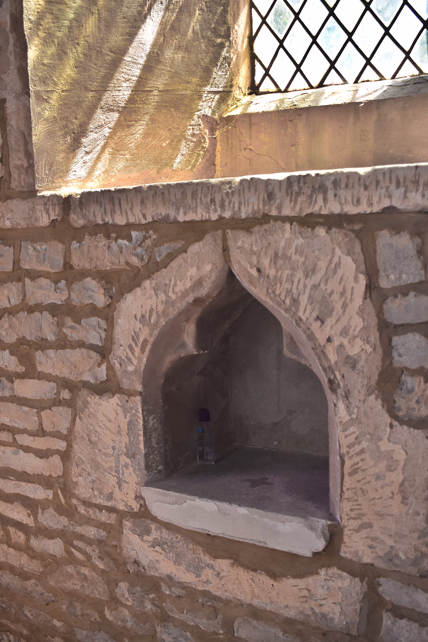 Medieval piscina in the chancel of St Peter’s Church