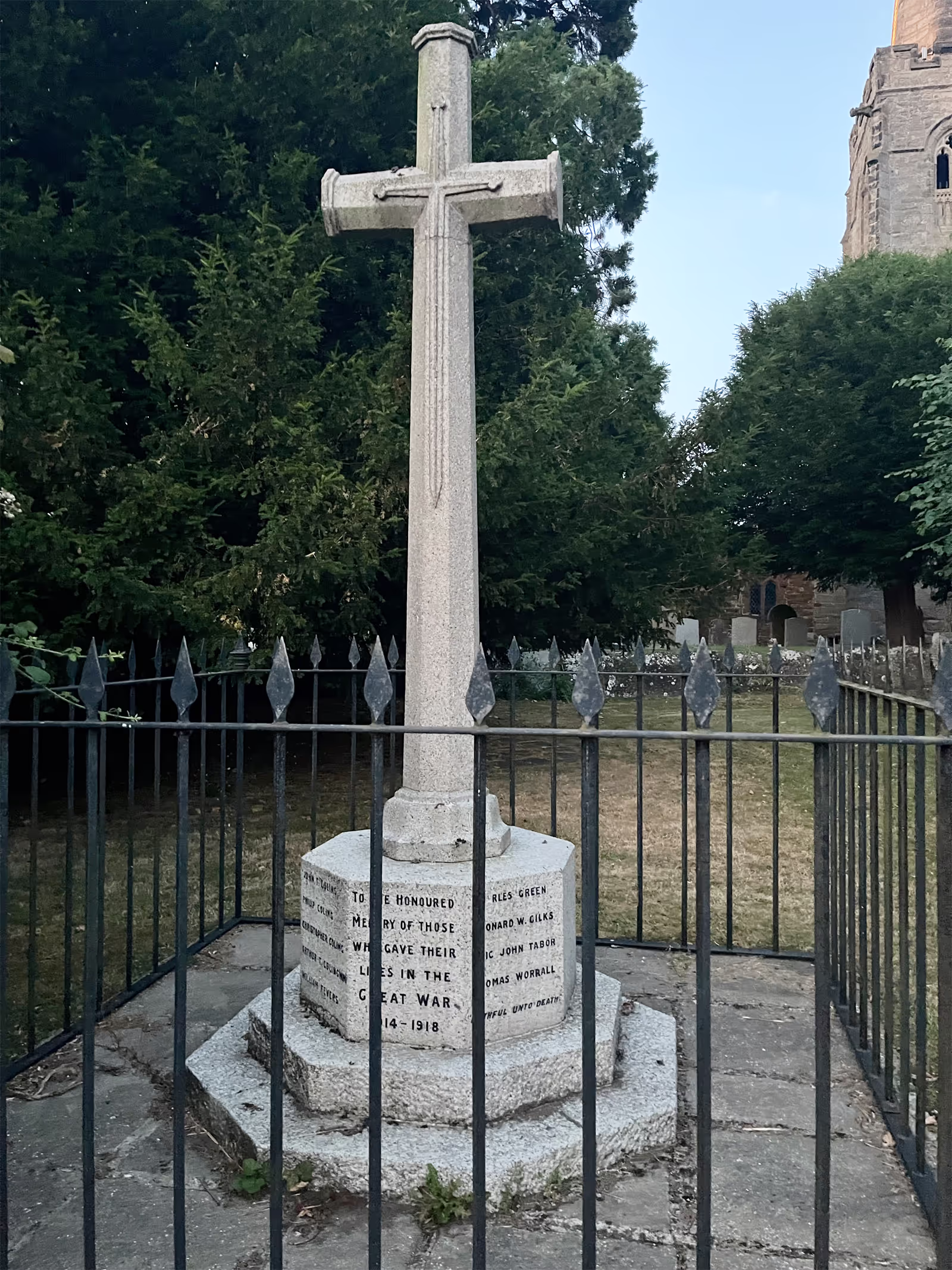Grandborough War Memorial before conservation work
