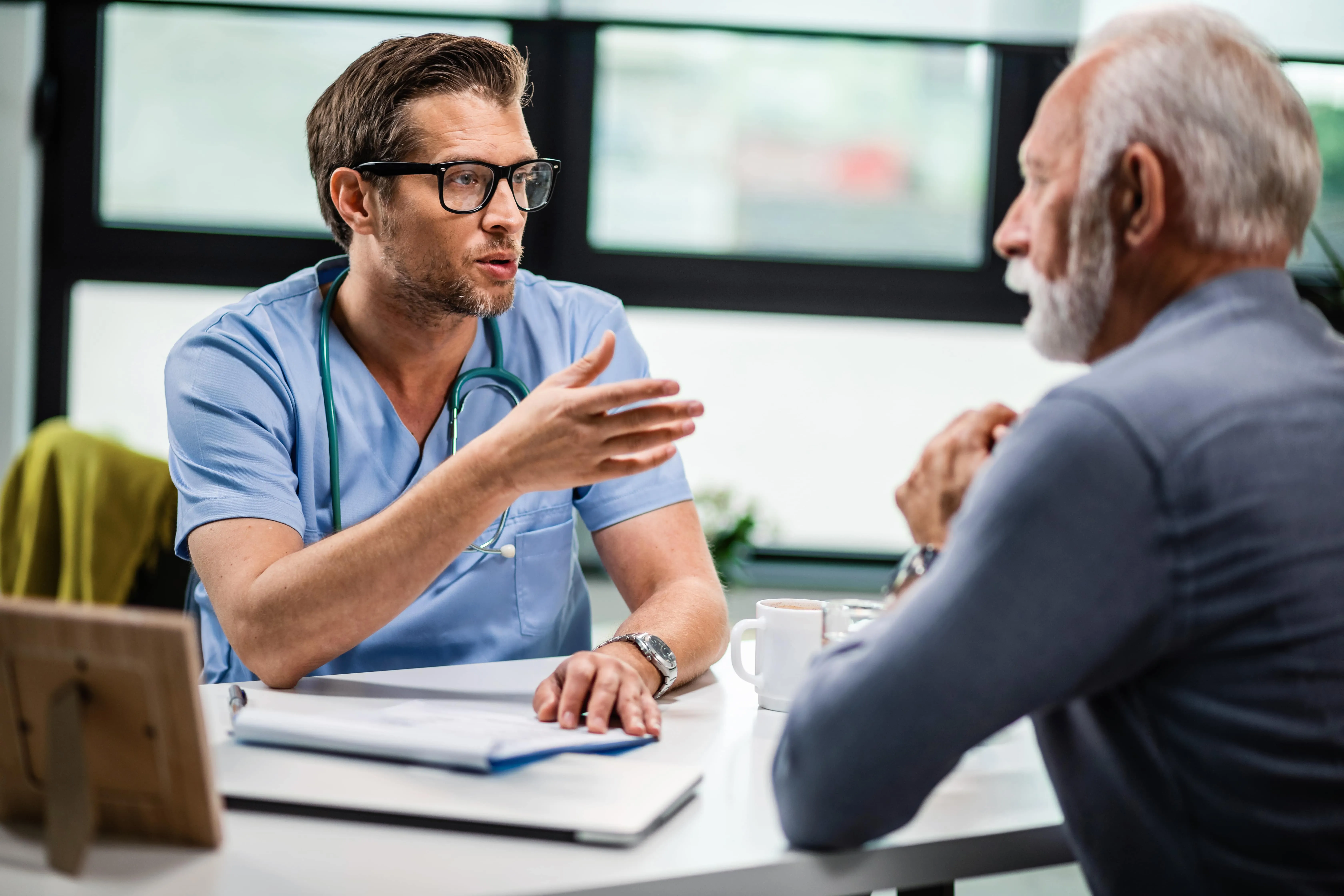 doctor talking to a patient