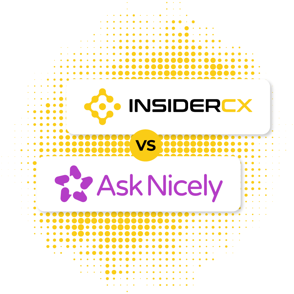 Graphic showing InsiderCX logo and AskNicely logo.