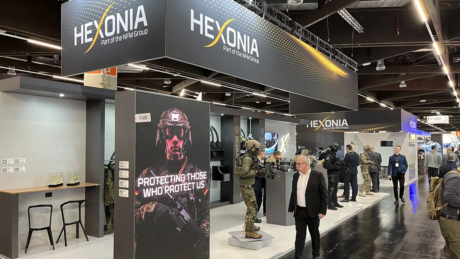 Messestand von Hexonia und NFM Group auf der Enforce Tac 2024.