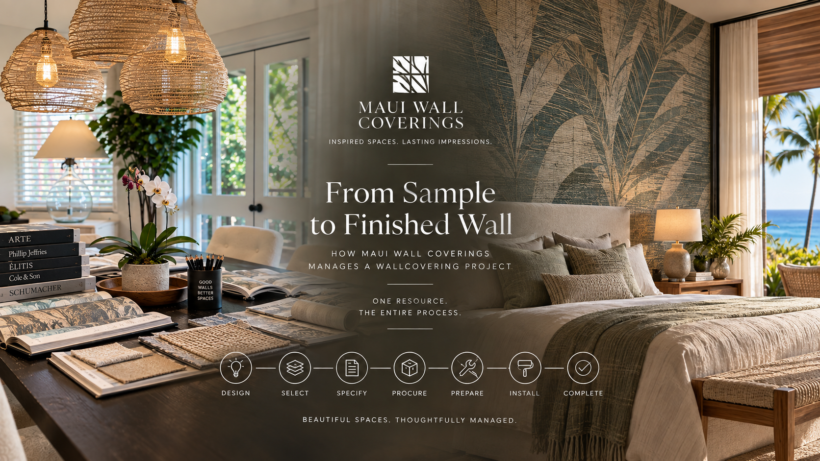 From Sample to Finished Wall: How Maui Wall Coverings Manages a Wallcovering Project