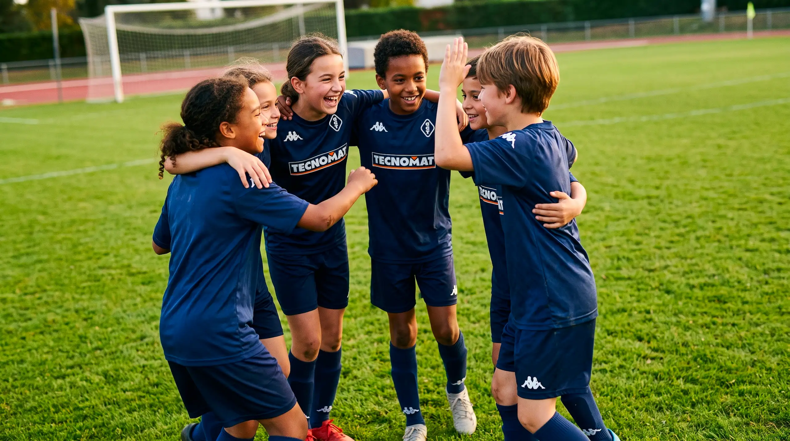 Équipe de jeunes joueurs équipés par Tecnomat