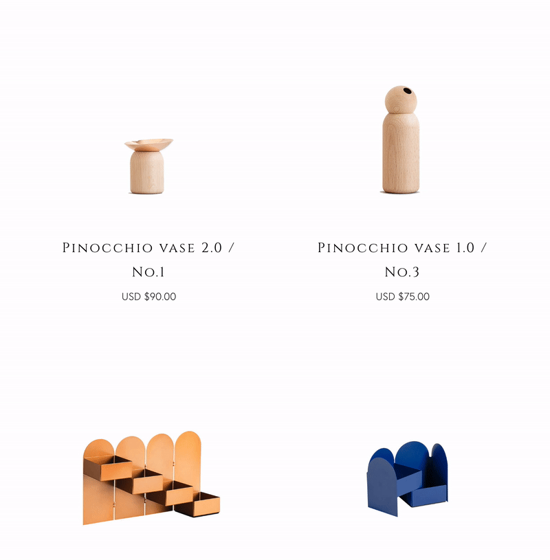 KIMU website interaction and product presentation