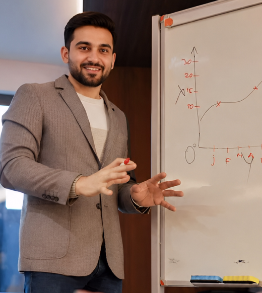 Consultant presenting to colleagues