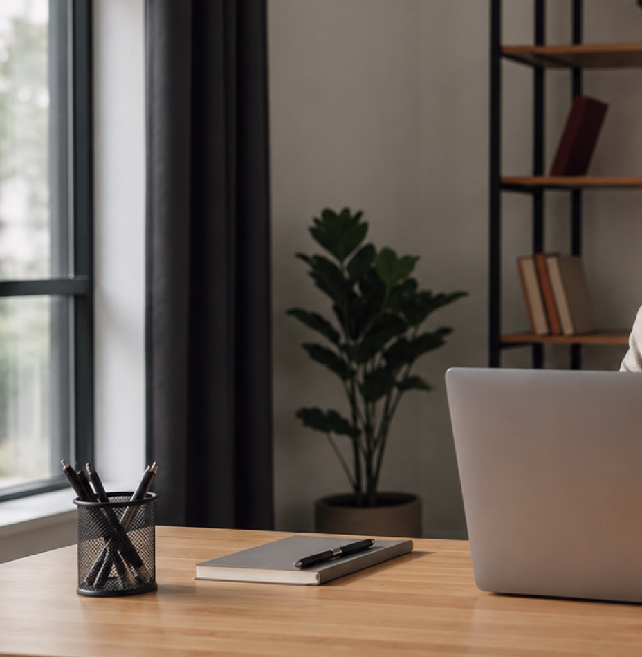 Modern office workspace detail