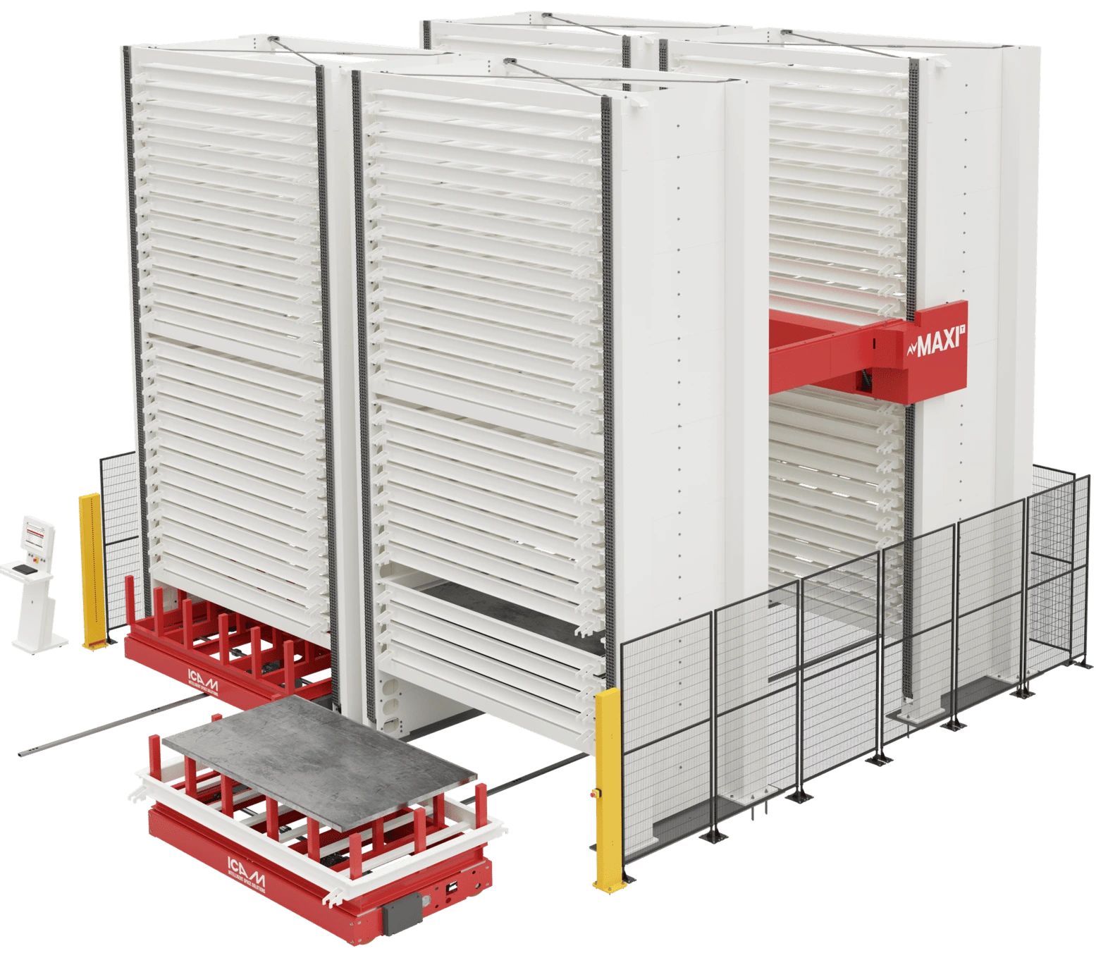 MAXI vertical lift module (VLM) with automated shuttle cart