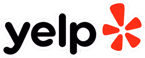 Yelp company logo with black text and a red burst symbol.
