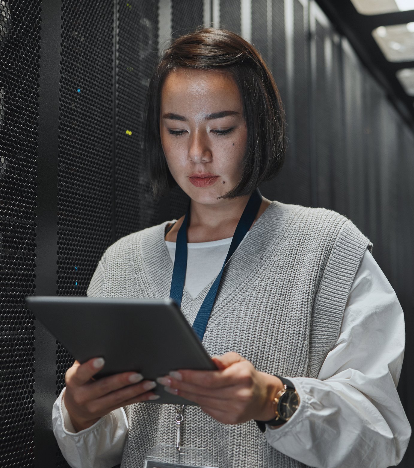 A Brightly engineer working at a workstation