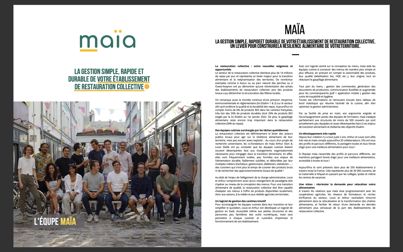 Le Journal des Territoires : "La gestion simple, rapide et durable de votre restauration collective"