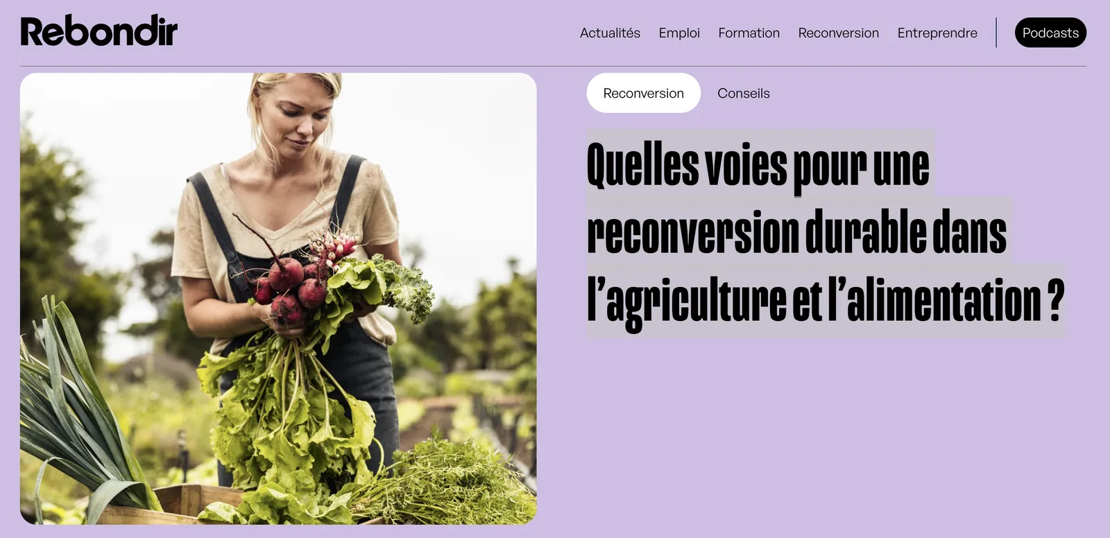 Rebondir : "Quelles voies pour une reconversion durable dans l’agriculture et l’alimentation ?"