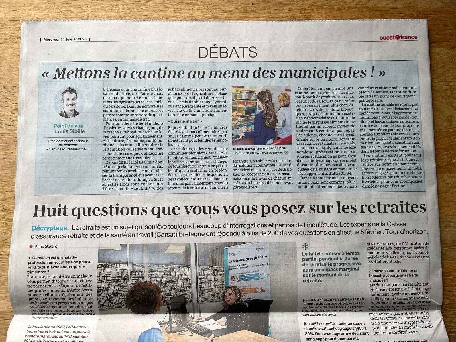 Mettre la cantine au coeur des municipales : notre tribune collective relayée par Ouest-France !