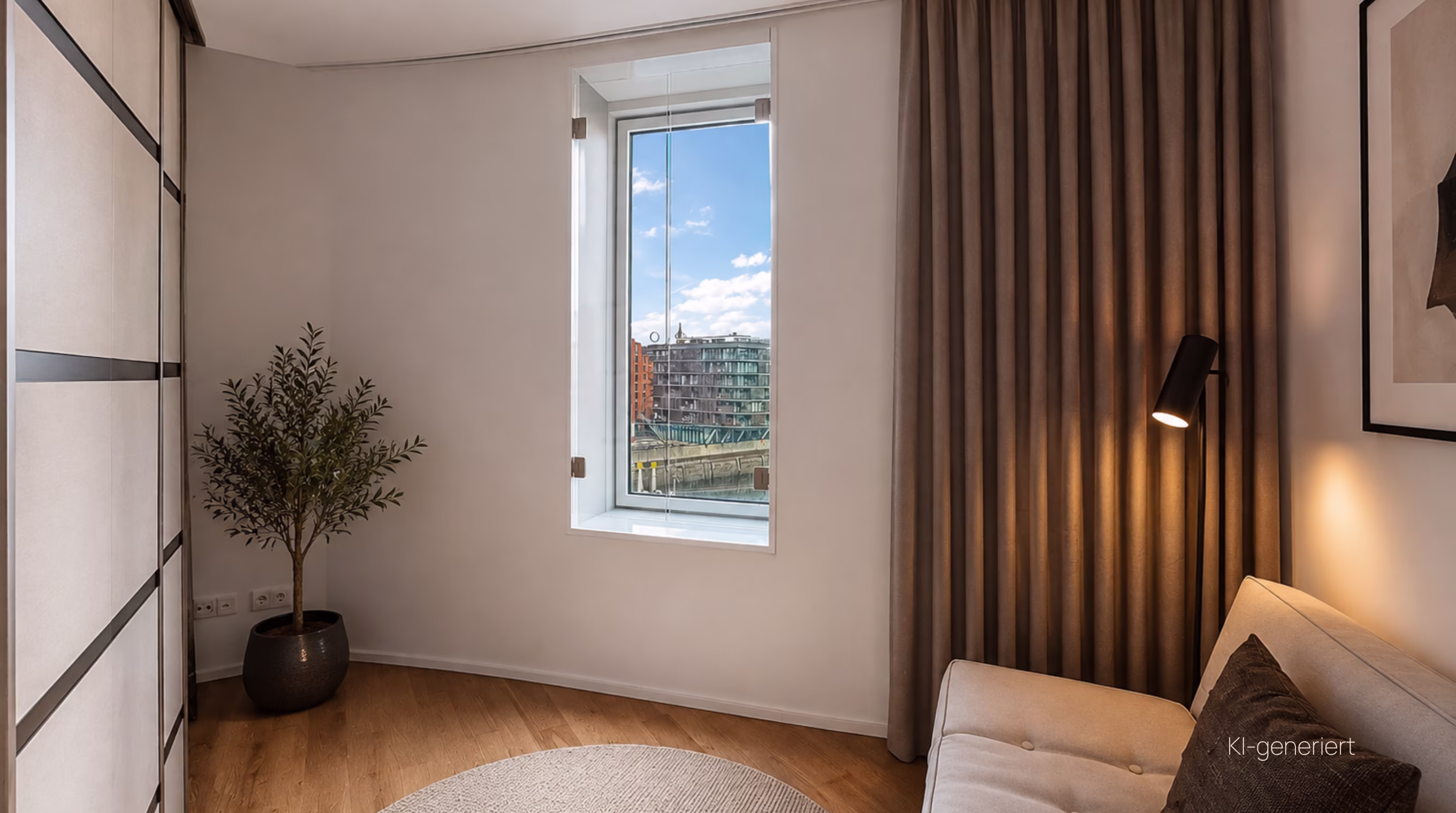 Zweites Schlafzimmer, nutzbar als Arbeits- oder Gästezimmer
