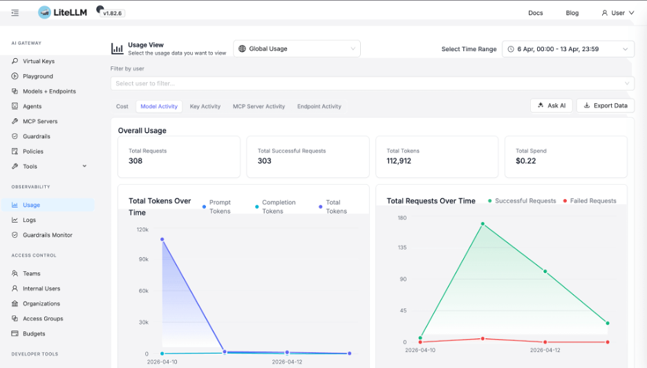 litellm dashboard