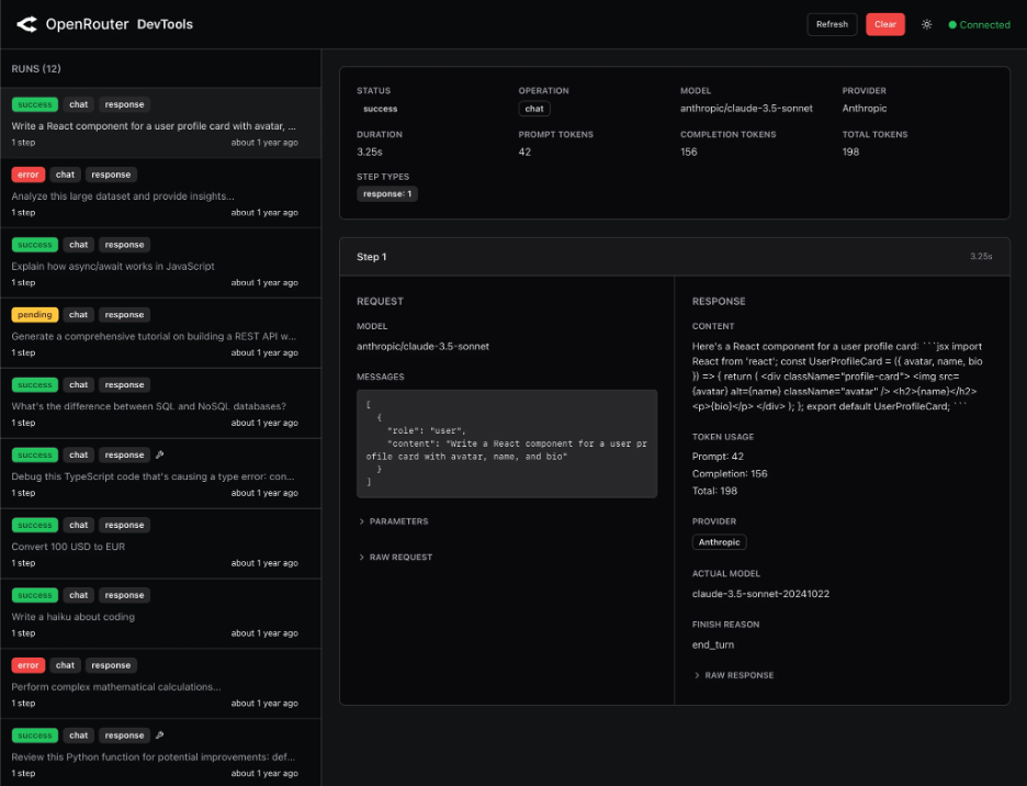 openrouter dashboard