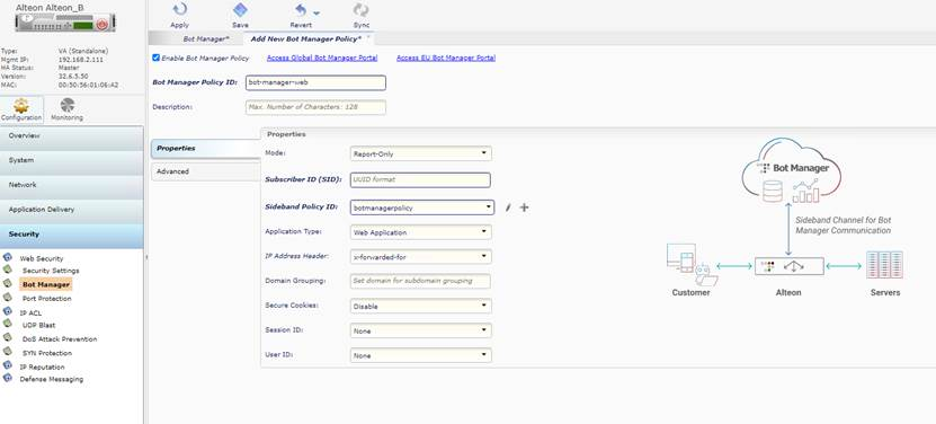Radware dashboard