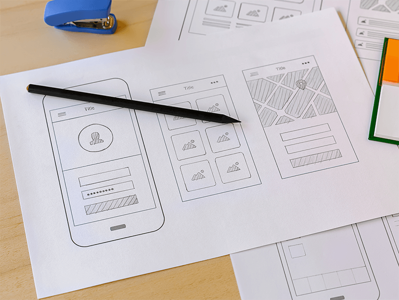 diagrams of a phone on a table representing credential stuffing