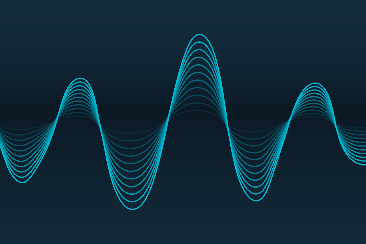 Light blue wavy lines on a dark background representing the Gartner Hype Cycle for API Security report highlighting Cequence.