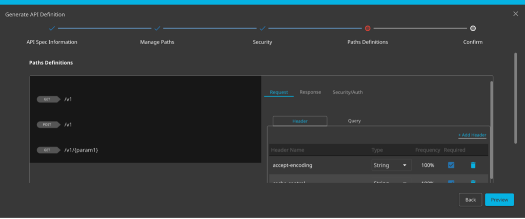 Generating API Definition Wizard | API Security