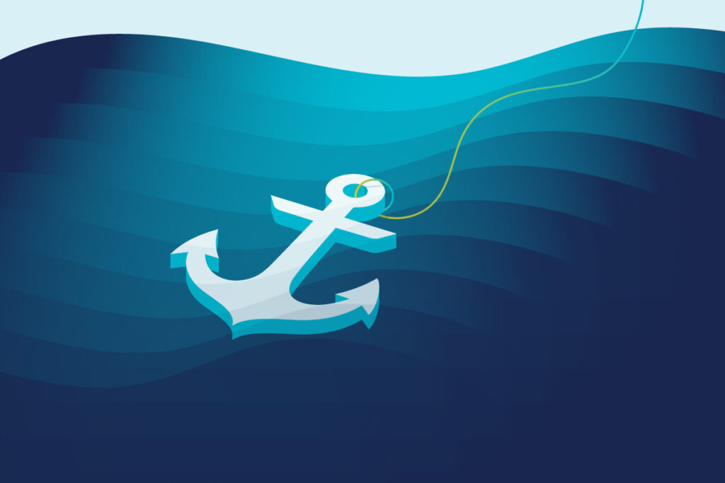 An anchor under water representing App Instrumentation