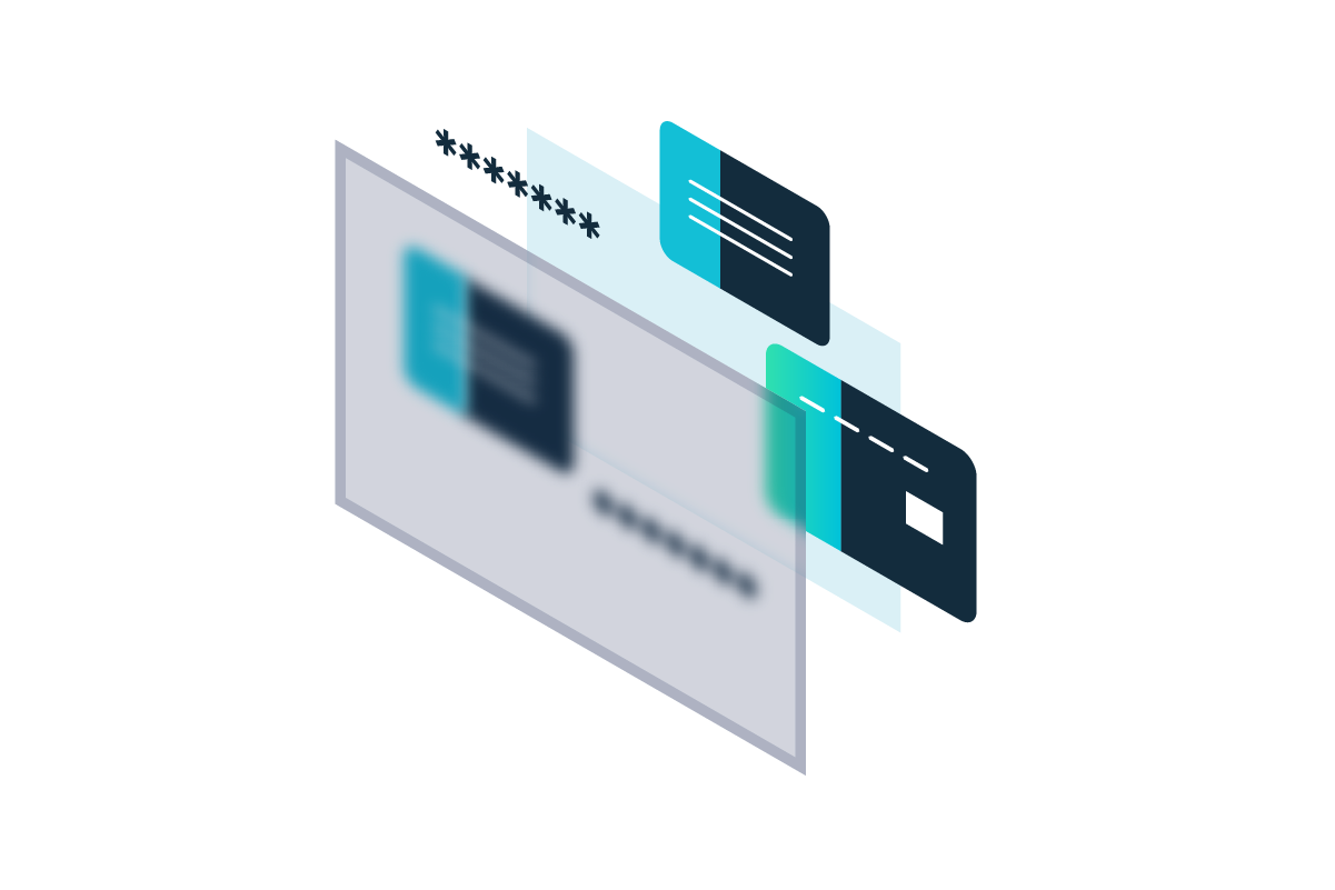 A stylized image of credit cards with their details blurred or starred out. Depicting Sensitive Data Masking in API Security