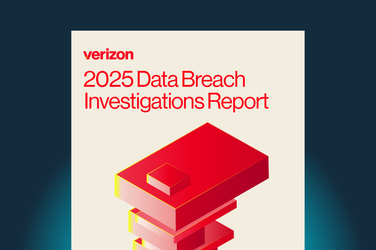 A screenshot of the cover of the Verizon 2025 Data Breach Investigations Report