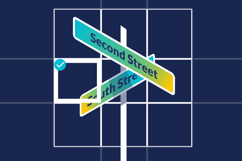 A stylized street sign with the classic CAPCHA line quadrants representing alternatives to classic CAPCHA using bot management