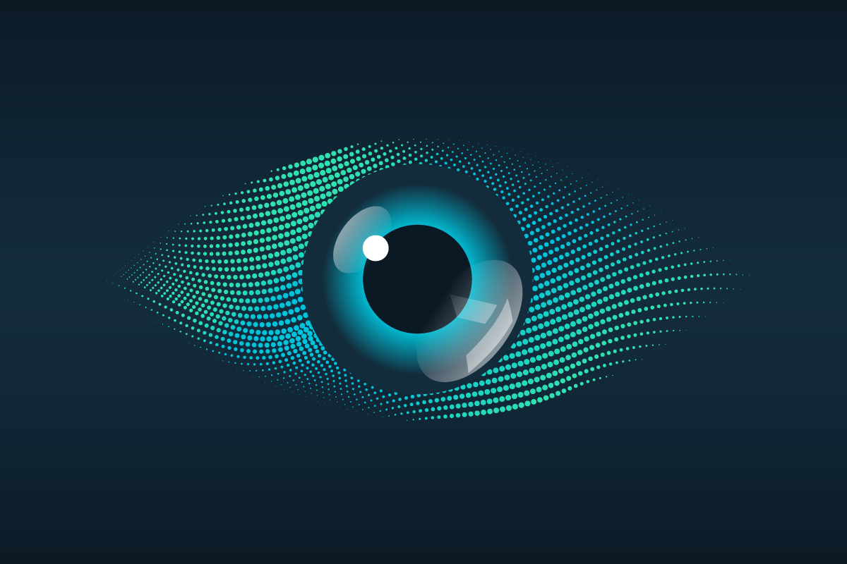 An illustration of an eye representing API Security and Bot Management Enabling Agentic AI