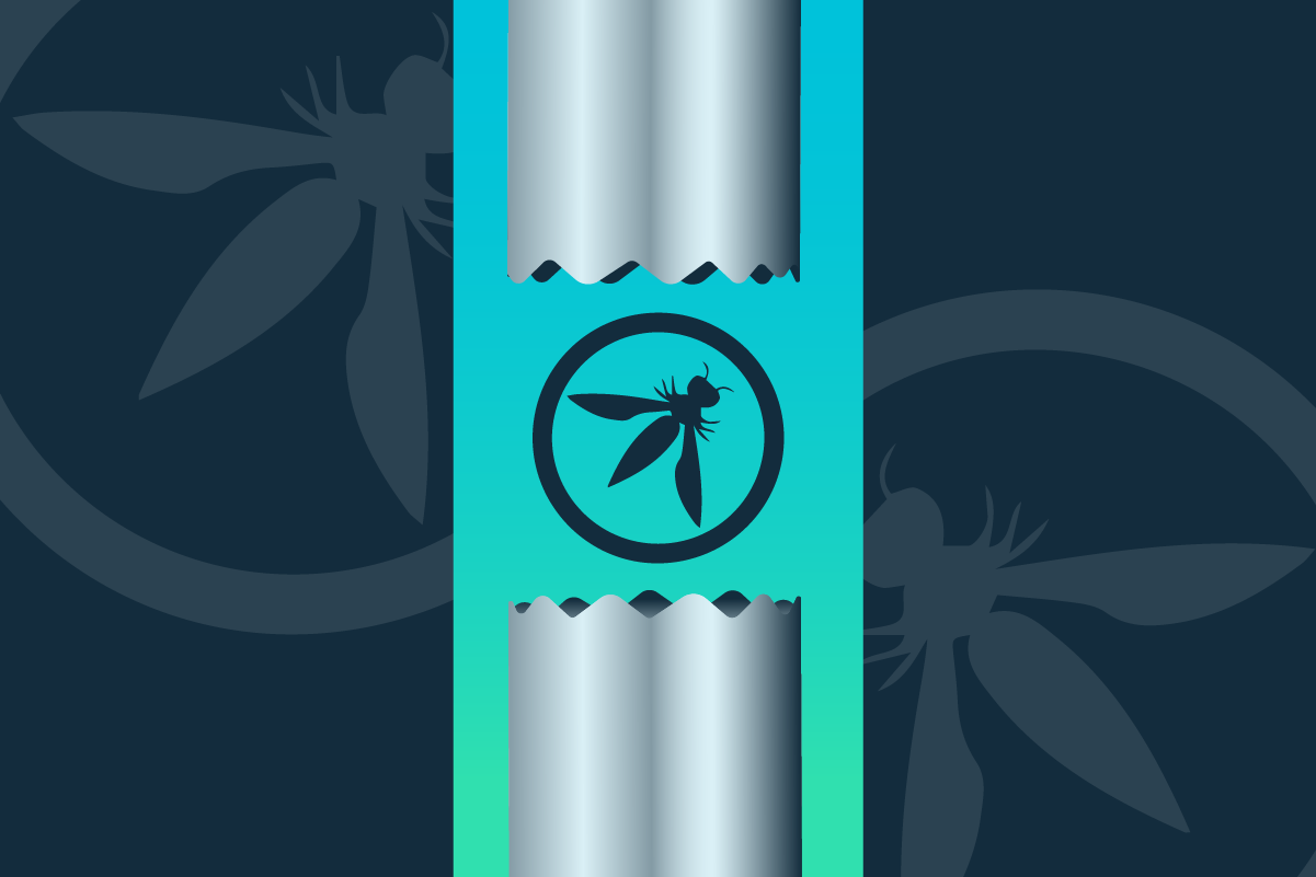 The OWASP logo on a teal background between two pieces of broken pipe, representing owasp api security top 10 Risks Can't Be Blocked, But Can Be Fixed