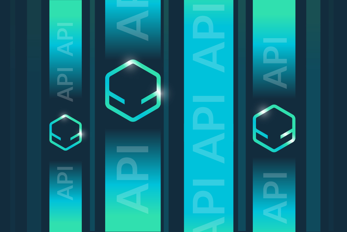 A stylized graphic of API traffic with bots identified in the traffic.