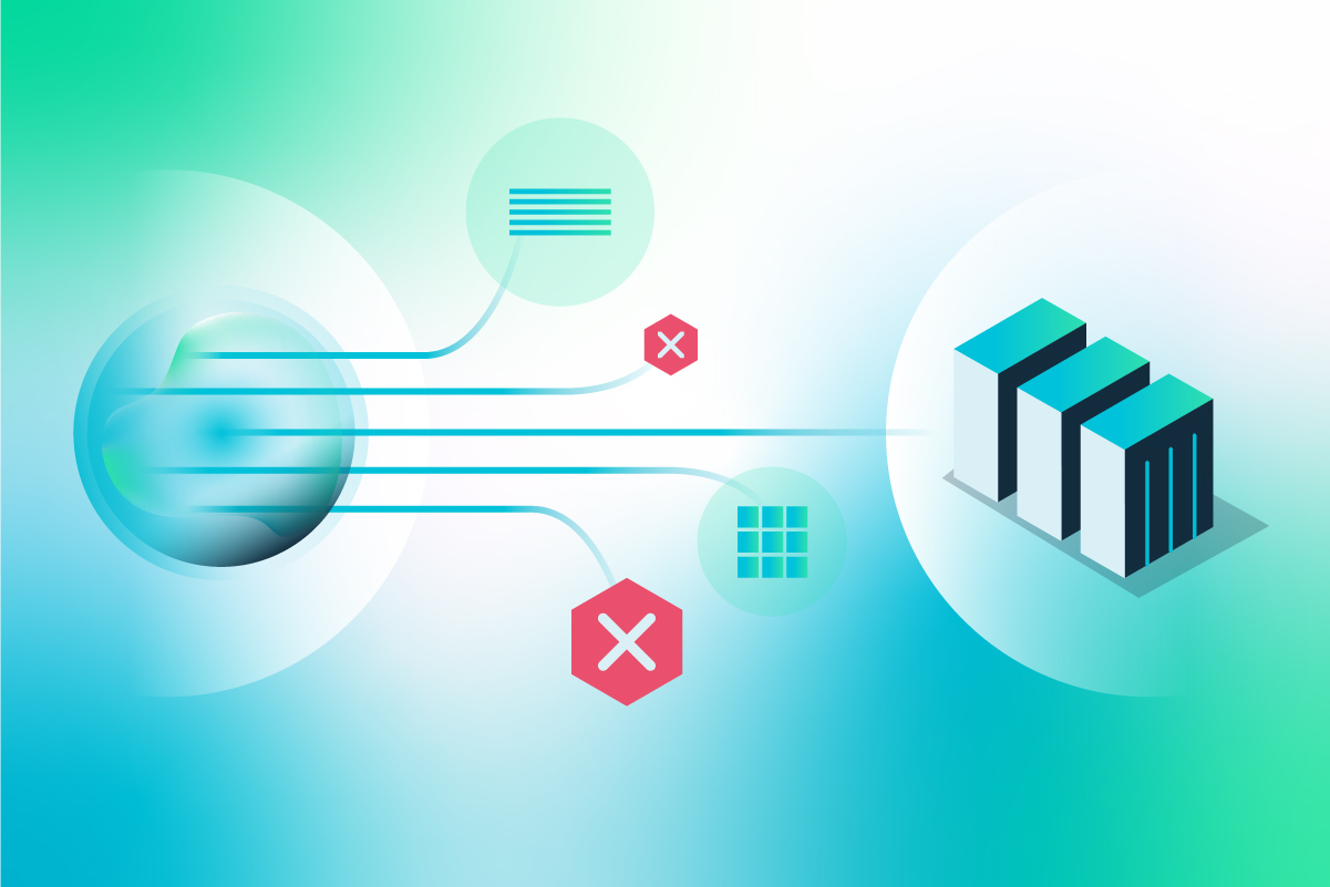 A stylized image of an agent with some tasks succeeding and some blocked.