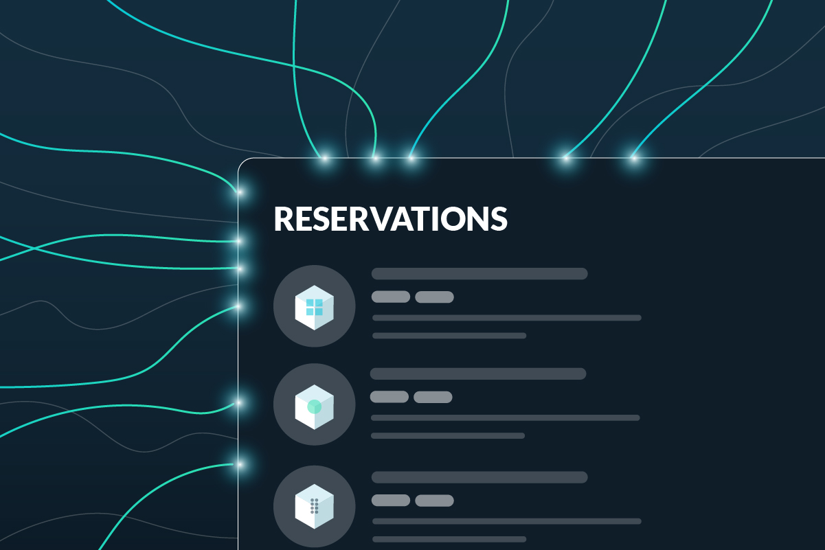 A stylized reservation page.