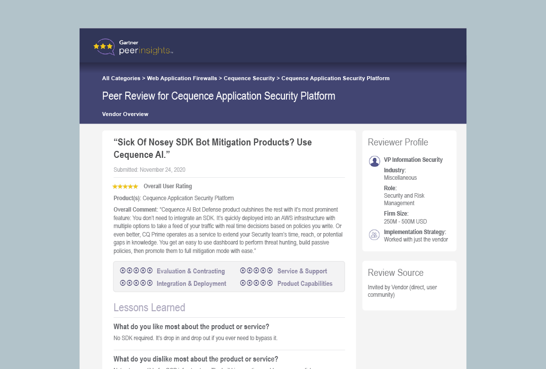 Customer Review-No More Nosey SDKs