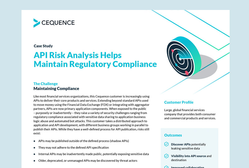 Cequence - API Risk Analysis Helps